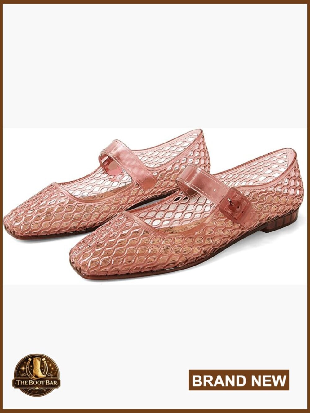 Jelly Mary Ballet Flats Square Toe Buckle Dance Shoes